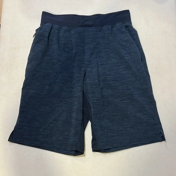 Lululemon T.H.E. Shorts Linerless 11 in Heather Allover Iron Blue True Navy - Picture 4 of 6